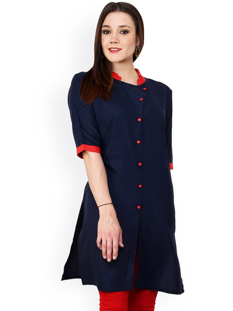 

Pannkh Blue Printed Kurta