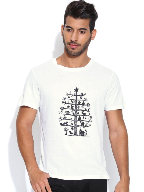 

Ushirts White Printed T-shirt