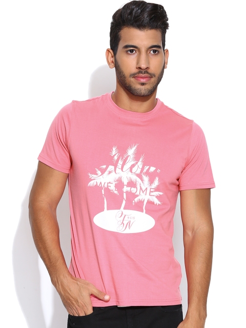 

Ushirts Pink Printed T-shirt