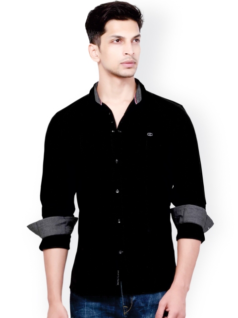 

L.A. SEVEN Black Slim Fit Casual Shirt
