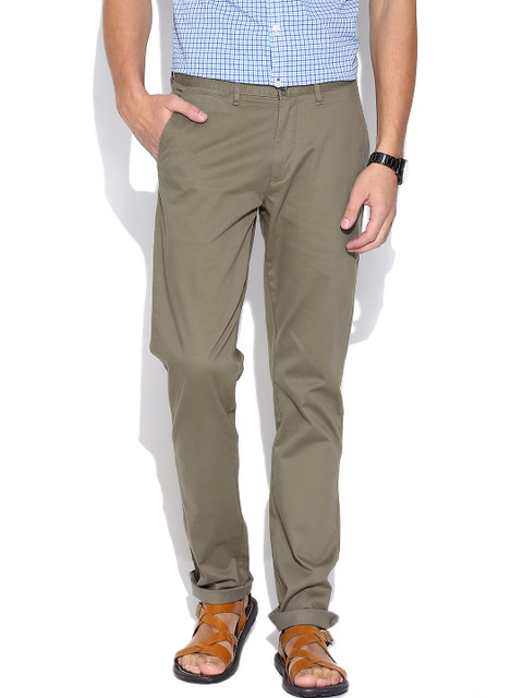 

Arrow Sport Olive Brown Chrysler Fit Casual Trousers
