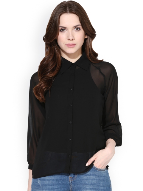 

Harpa Black Sheer Shirt