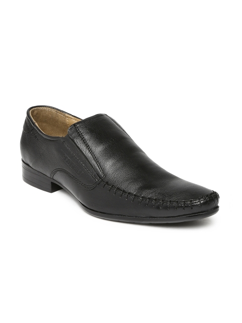 

Red Chief Men Black Leather Semiformal Shoes