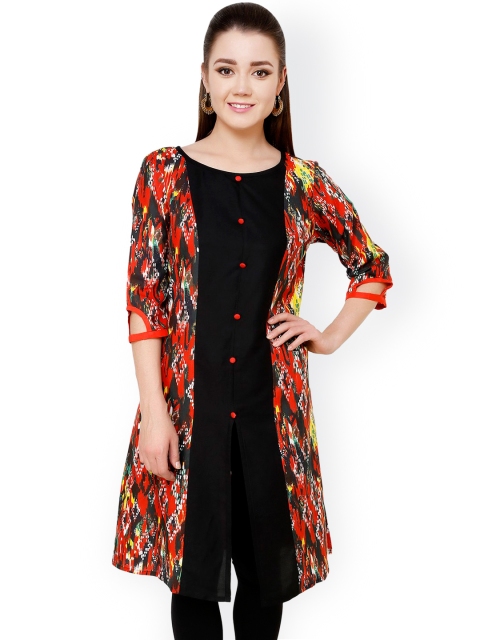 

Pannkh Multicoloured Printed Kurta, Multi