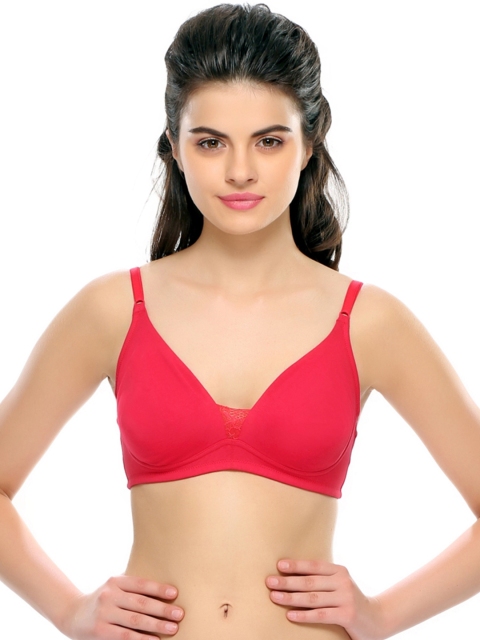 

Clovia Red Full-Coverage Bra BR0266P04