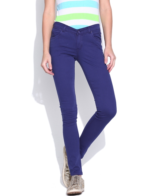 

Devis Blue Slim Fit Casual Trousers