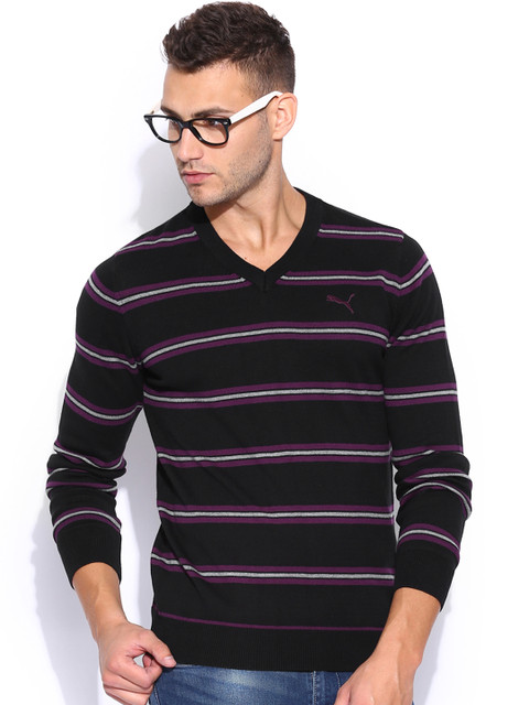 

PUMA Black Striped Sweater