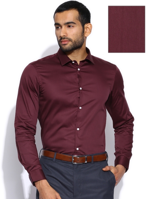 

Arrow New York Maroon Slim Fit Formal Shirt