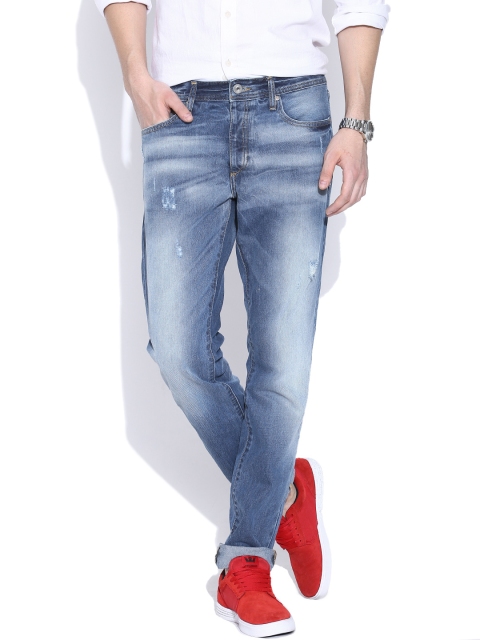 

Jack & Jones Blue Washed Mike Comfort Fit Jeans