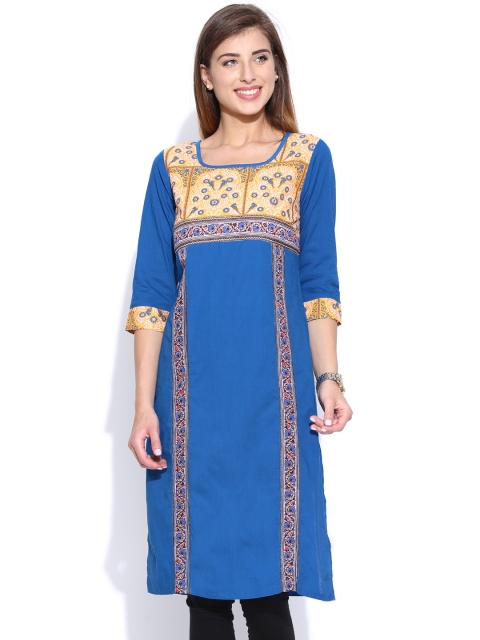 

Aurelia Blue Printed Kurta
