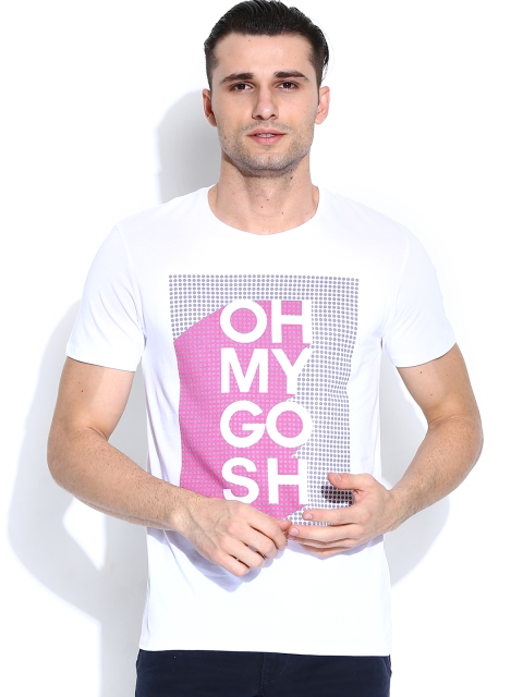 

United Colors of Benetton White Printed T-shirt