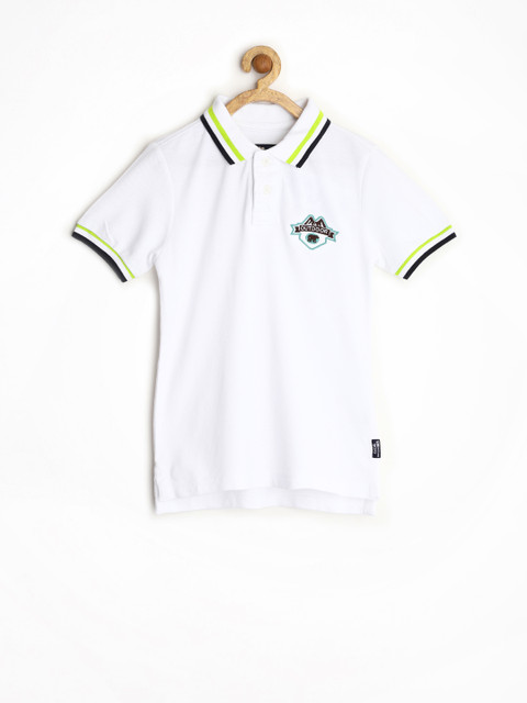 

Flying Machine Boys White Polo T-shirt