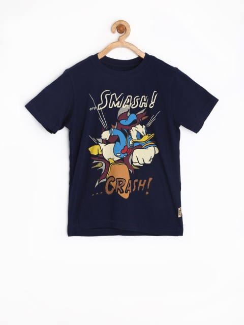 

Disney by Flying Machine Boys Navy Printed T-shirt, Navy blue