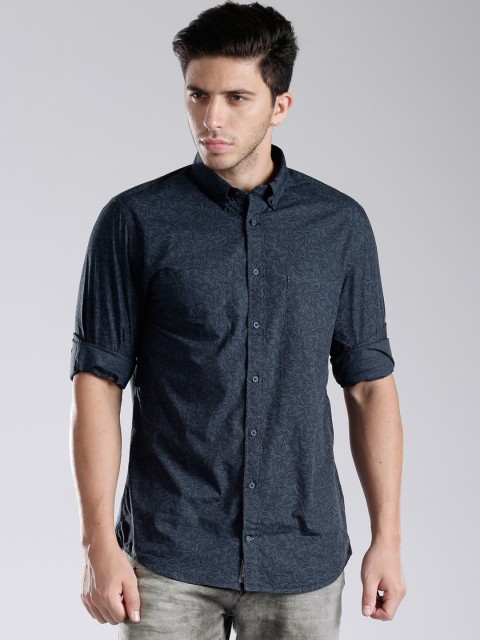 

Tommy Hilfiger Blue Printed New York Fit Casual Shirt