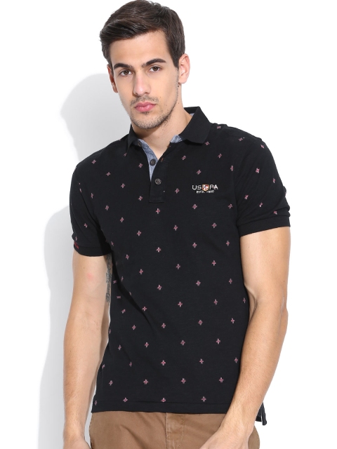 

U.S. Polo Assn. Denim Co. Black Polo Printed T-shirt