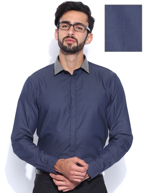 

Arrow New Navy Slim Fit Semiformal Shirt, Navy blue