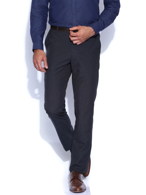 

Arrow New York Charcoal Grey Tapered Fit Formal Trousers