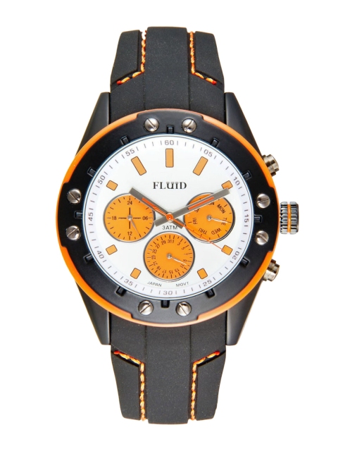 

FLUID Men White Dial Watch FL-103-WH-OR