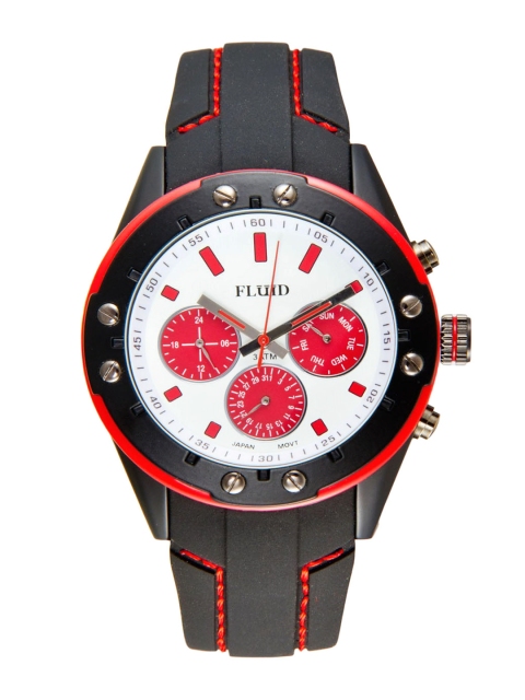 

FLUID Men White Dial Watch FL-103-WH-RD