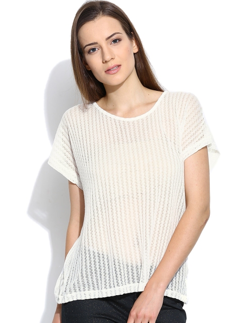 

Vero Moda Off-White Sheer Top