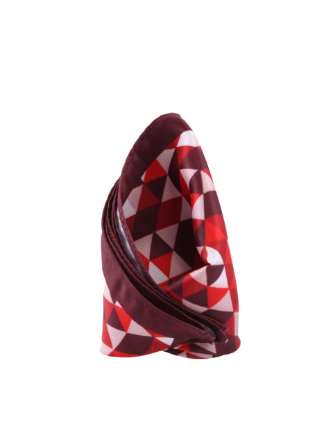 

Tossido Red & White Geometric Print Pocket Square