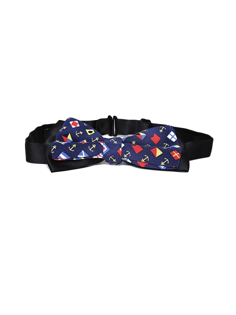 

Alvaro Castagnino Navy Printed Bow Tie, Navy blue