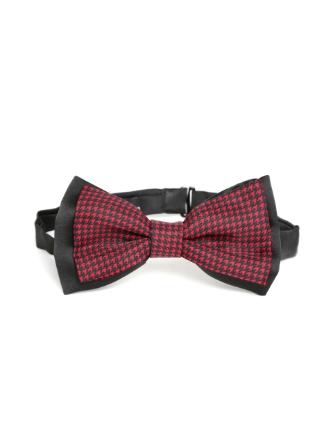 

Alvaro Castagnino Red & Black Houndstooth Pattern Bow Tie