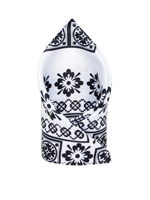 

Alvaro Castagnino Men White Printed Pocket Square