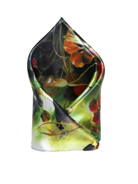 

Alvaro Castagnino Men Green Floral Print Pocket Square