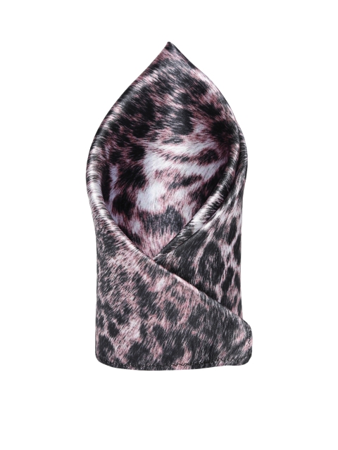 

Alvaro Castagnino Men Black & Purple Animal Print Pocket Square