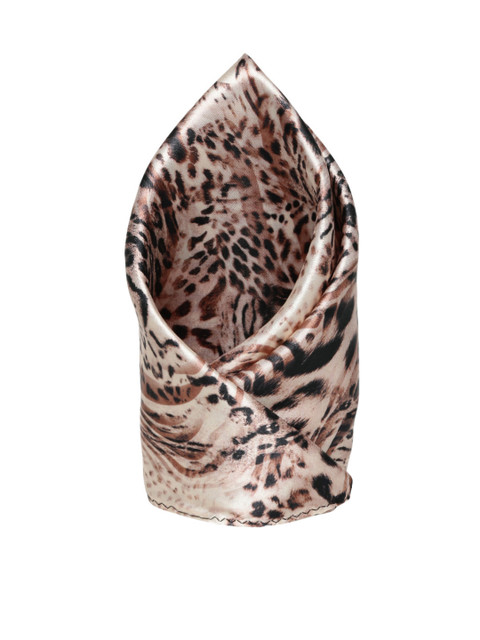 

Alvaro Castagnino Men Beige & Brown Animal Print Pocket Square