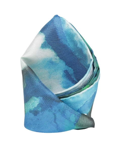 

Alvaro Castagnino Men Multicoloured Printed Silk Pocket Square, Multi