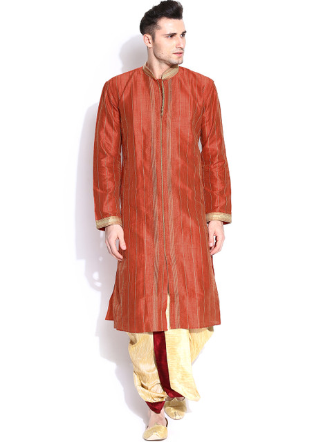 

Sanwara Orange & Beige Kurta with Dhoti Pants