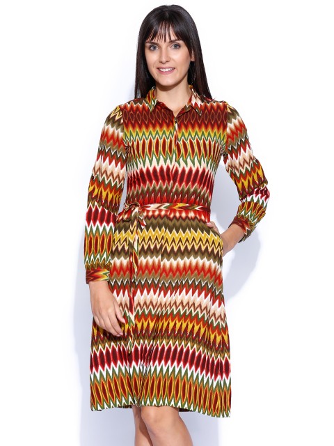 

Tokyo Talkies Multicoloured Printed Shirt Dress, Multi