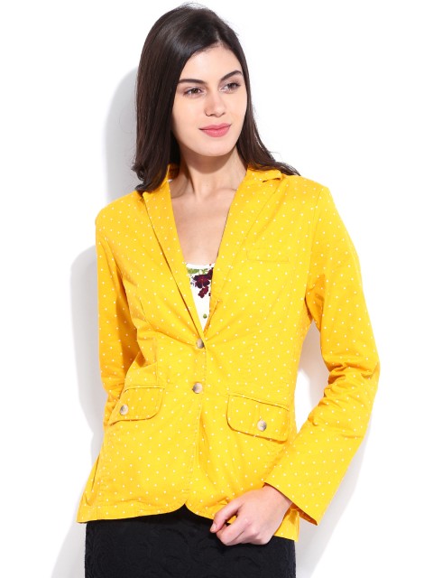

Tokyo Talkies Yellow Printed Jacket