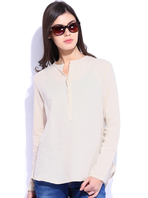 

Tokyo Talkies Light Beige Slub Top