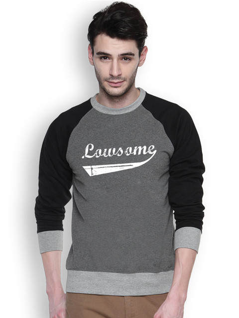 

Campus Sutra Grey Printed Sweatshirt
