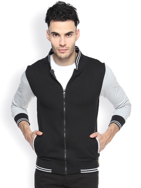 

Campus Sutra Black Varsity Jacket