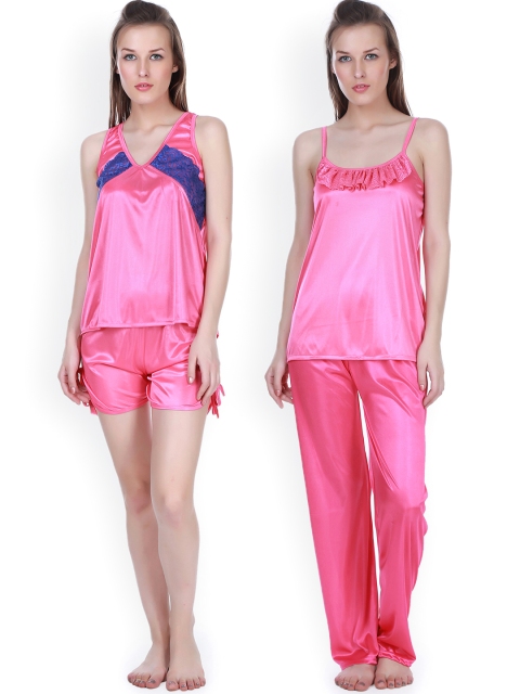

Claura Set of 2 Pink Satin Night Suits cl-13