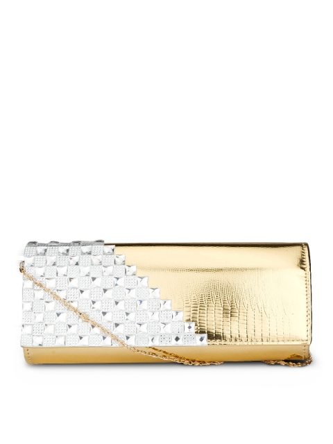 Swiss Design Gold-Toned & White Clutch available at myntra for Rs.734