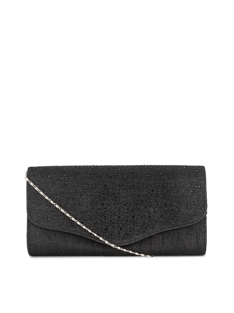 Swiss Design Black Embellished Clutch available at myntra for Rs.699