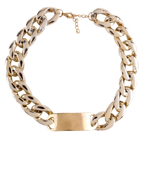 

Shining Diva Fashion Gold-Toned Choker Necklace