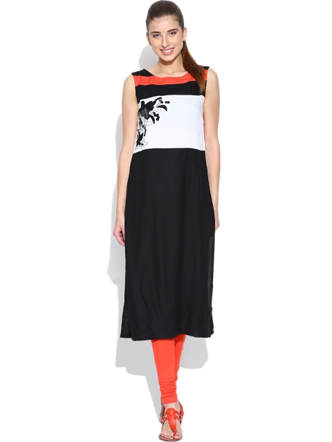 

W Black Pintuck Kurta