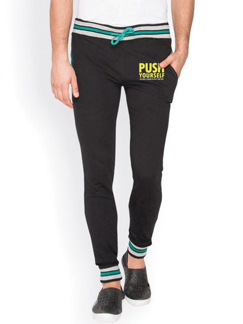 

Campus Sutra Black Track Pants