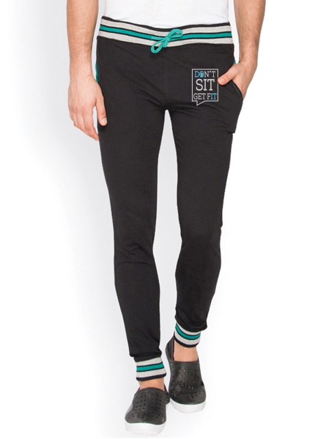 

Campus Sutra Black Track Pants