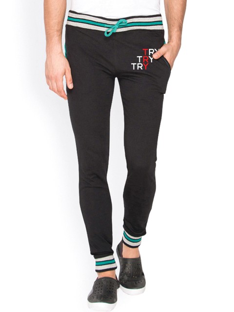 

Campus Sutra Black Track Pants