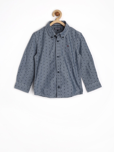 

Tommy Hilfiger Boys Blue Printed Shirt