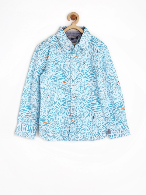 

Tommy Hilfiger Boys White & Blue Printed Shirt