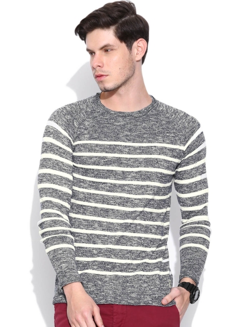 

Jack & Jones Navy & Off-White Striped Sweater, Navy blue