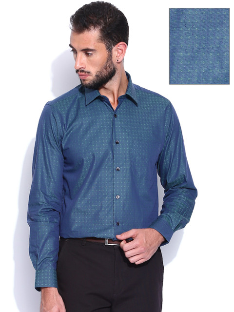 

Peter England EliteTeal Blue Formal Shirt, Teal